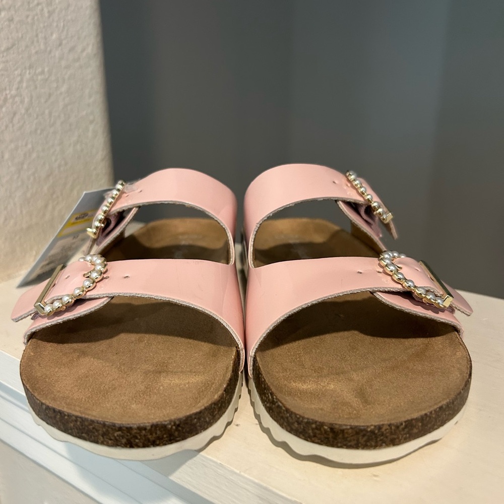 Cat&Jack Girls' Drew Slip-On Footbed Sandals Pink Size 13 - Picture 7 of 10